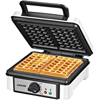 Los mejores  - Aicook Gofrera- 1200W Belga Gofreras eléctrica con Control de Temperatura- Luces Indicadoras- Revestimiento…